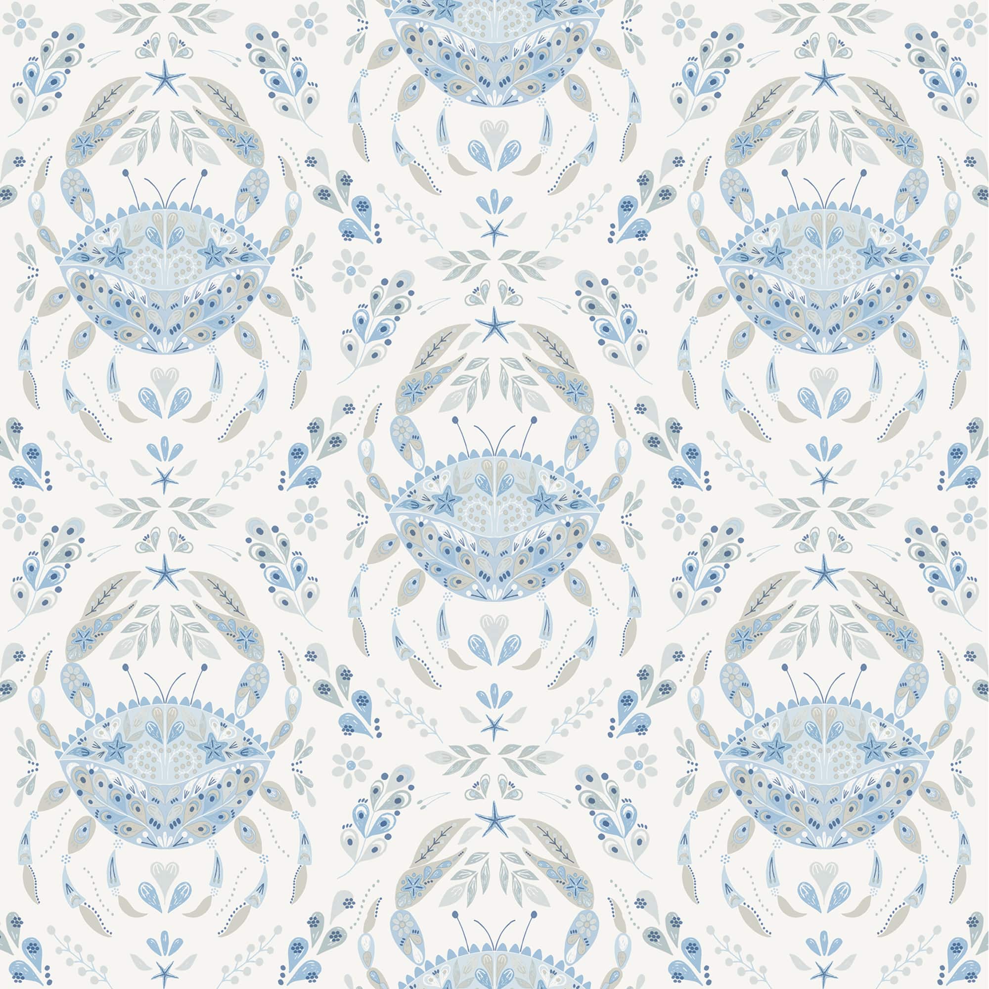 NuWallpaper Blue Shellby Peel & Stick Wallpaper